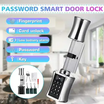 Smart Cylinder Lock Adjustable Smart Lock Cylinder Fingerprint Password Lock Key Unlock Card Unlock Low Power Alarm 2020 New
Smart Cylinder Lock Adjustable Smart Lock Cylinder Fingerprint Password Lock Key Unlock Card Unlock Low Power Alarm 2020 New