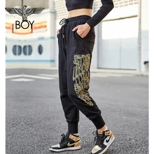 

Boy London Men's Casual Overalls Fashion Eagle Mechanical Wings Embroidery Casual Couples Beam Foot Guard Pants Sweatpants
