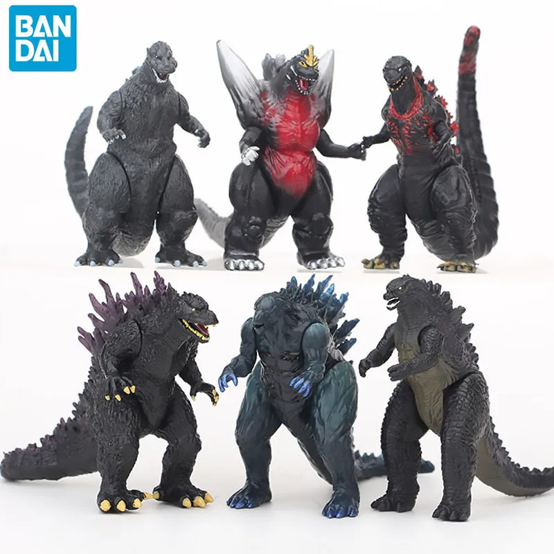 6pcs/set mini cute Gojira Red Lotus Gojirasaurus King of Monsters Dinosaurs PVC Action Figure Collectible Model Doll kids Toys | Игрушки и