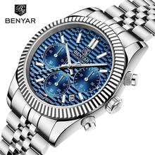BENYAR New Business Sapphire Japanese Movement Multi-Function Quartz Chronograph Men's Watch 100M Waterproof Relogio Masculino
BENYAR New Business Sapphire Japanese Movement Multi-Function Quartz Chronograph Men's Watch 100M Waterproof Relogio Masculino