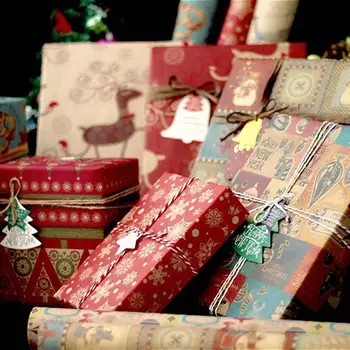 4pcs Retro Christmas Party Gift Wrapping Paper Holiday Xmas Packing Decoration New Year Decoration
4pcs Retro Christmas Party Gift Wrapping Paper Holiday Xmas Packing Decoration New Year Decoration