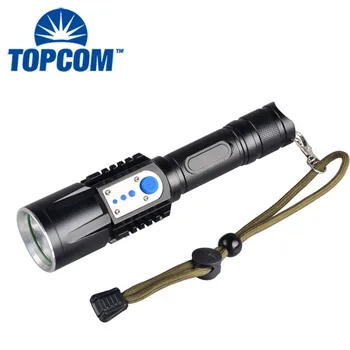 TOPCOM USB Flashlight XML T6 LED Rechargeable Long Range Torch Light Power Bank Flashlight
TOPCOM USB Flashlight XML T6 LED Rechargeable Long Range Torch Light Power Bank Flashlight