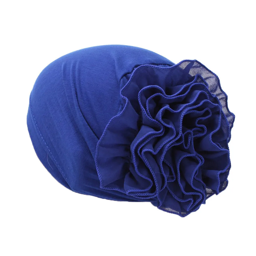 Women Flower Muslim Ruffle Cancer Chemo Hat Flower Muslim Beanie Scarf Turban Head Wrap Cap high quality knitted hats A415 
Women Flower Muslim Ruffle Cancer Chemo Hat Flower Muslim Beanie Scarf Turban Head Wrap Cap high quality knitted hats A415