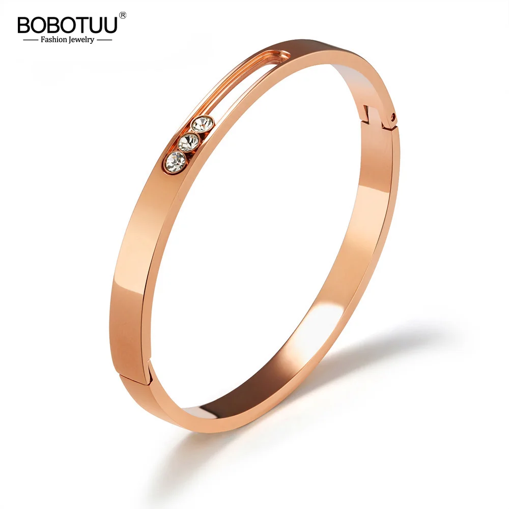 BOBOTUU Stainless Steel Cuff Bangles Bracelets For Women Hollow Design Inlaid Rhinestone Rose Gold Color Charm Bracelet BB18092
BOBOTUU Stainless Steel Cuff Bangles Bracelets For Women Hollow Design Inlaid Rhinestone Rose Gold Color Charm Bracelet BB18092