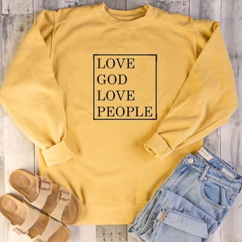 Casual Funny Slogan Religion Christian Bible Baptism Sweatshirts Quote Top Love God Love People Women Fashion Pure Cotton
Casual Funny Slogan Religion Christian Bible Baptism Sweatshirts Quote Top Love God Love People Women Fashion Pure Cotton