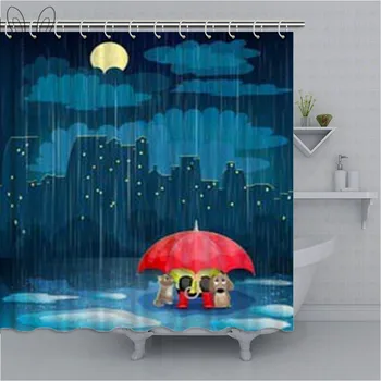 Starry Lights City Bathroom Curtains Cartoon Cat and Poppy Romantic Love Story Waterproof Polyester Fabric Kids Bath Shower Sets
Starry Lights City Bathroom Curtains Cartoon Cat and Poppy Romantic Love Story Waterproof Polyester Fabric Kids Bath Shower Sets