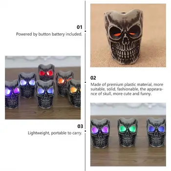 Resin Creative Horrible Skull Candlestick Skeleton Candle LED Candle Light Add Festival Atomosphere Haunted House Hall Home
Resin Creative Horrible Skull Candlestick Skeleton Candle LED Candle Light Add Festival Atomosphere Haunted House Hall Home
