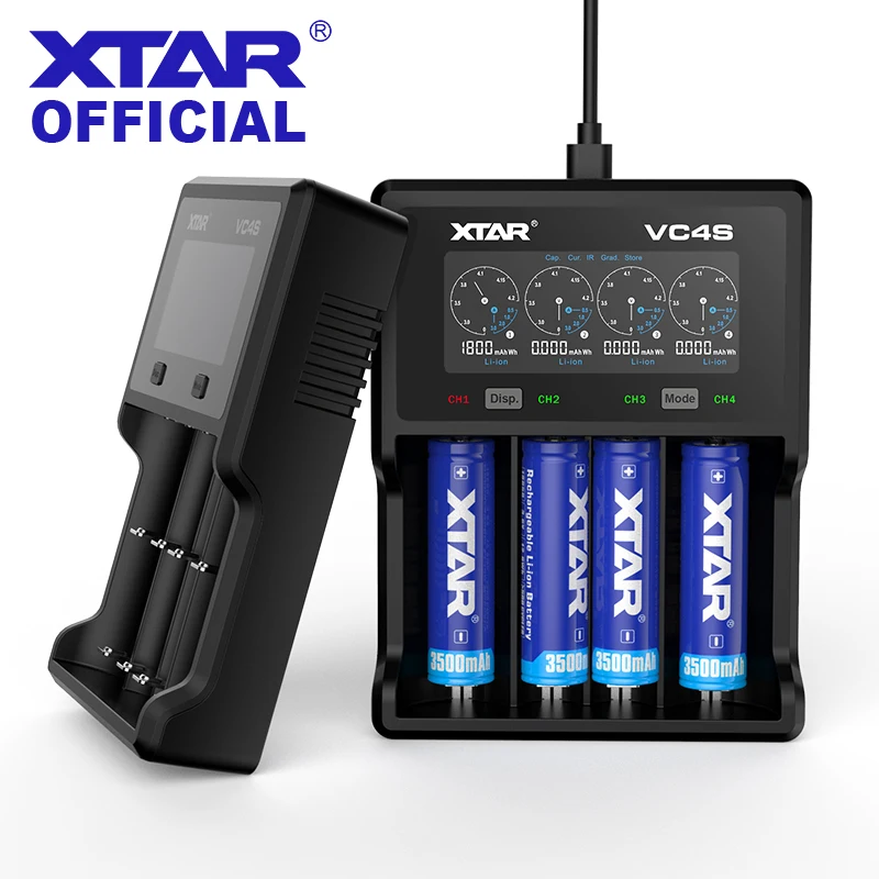 XTAR 4Bay Battery Charger VC4S QC3.0 Fast Charging MAX 3A / VC4 LCD USB Charger 1A / 3.6V 3.7V 1.2V AAA AA 18650 Battery Charger
XTAR 4Bay Battery Charger VC4S QC3.0 Fast Charging MAX 3A / VC4 LCD USB Charger 1A / 3.6V 3.7V 1.2V AAA AA 18650 Battery Charger