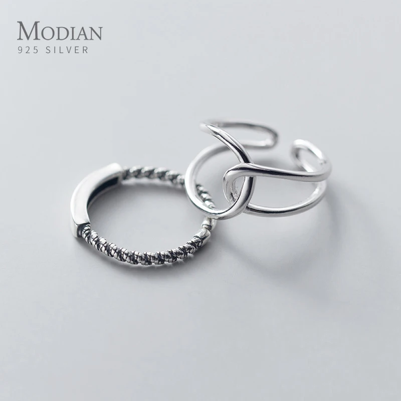 Modian New 925 Sterling Silver 2 Style Fashion Retro Open Adjustable Finger Ring for Women Simple Ring Fine Jewelry Accessories
Modian New 925 Sterling Silver 2 Style Fashion Retro Open Adjustable Finger Ring for Women Simple Ring Fine Jewelry Accessories