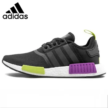 

Original Adidas NMD R1 Core Black Shock Purple Men's Running Shoes Sneakers Sport Outdoor Sneakers Comfortable Breathable D96627