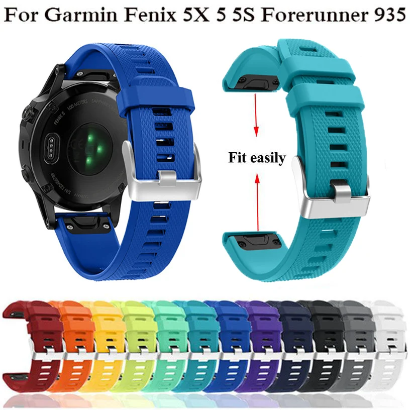 26mm 22mm 20mm Smart Watch Band Strap For Garmin Fenix 5X 5 5S 3HR Forerunner 935 Watch Quick Release Silicone Easyfit Wristban
26mm 22mm 20mm Smart Watch Band Strap For Garmin Fenix 5X 5 5S 3HR Forerunner 935 Watch Quick Release Silicone Easyfit Wristban