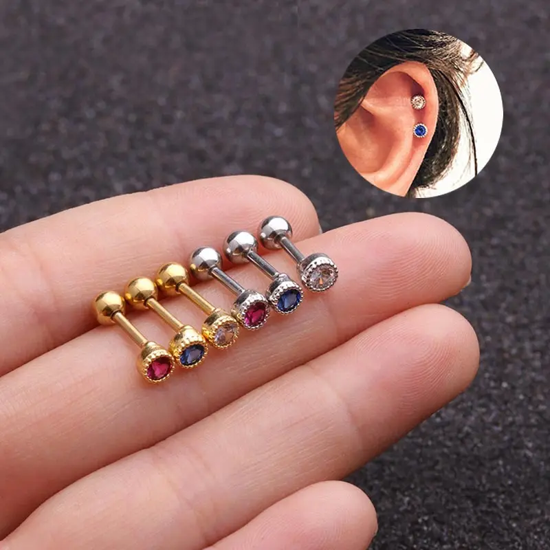 New 1pc Rook Helix Ear Piercing Conch Waterdrop Jewelry Round Cz Tragus Heart Small Stainless Steel Earring Cartilage 
New 1pc Rook Helix Ear Piercing Conch Waterdrop Jewelry Round Cz Tragus Heart Small Stainless Steel Earring Cartilage
