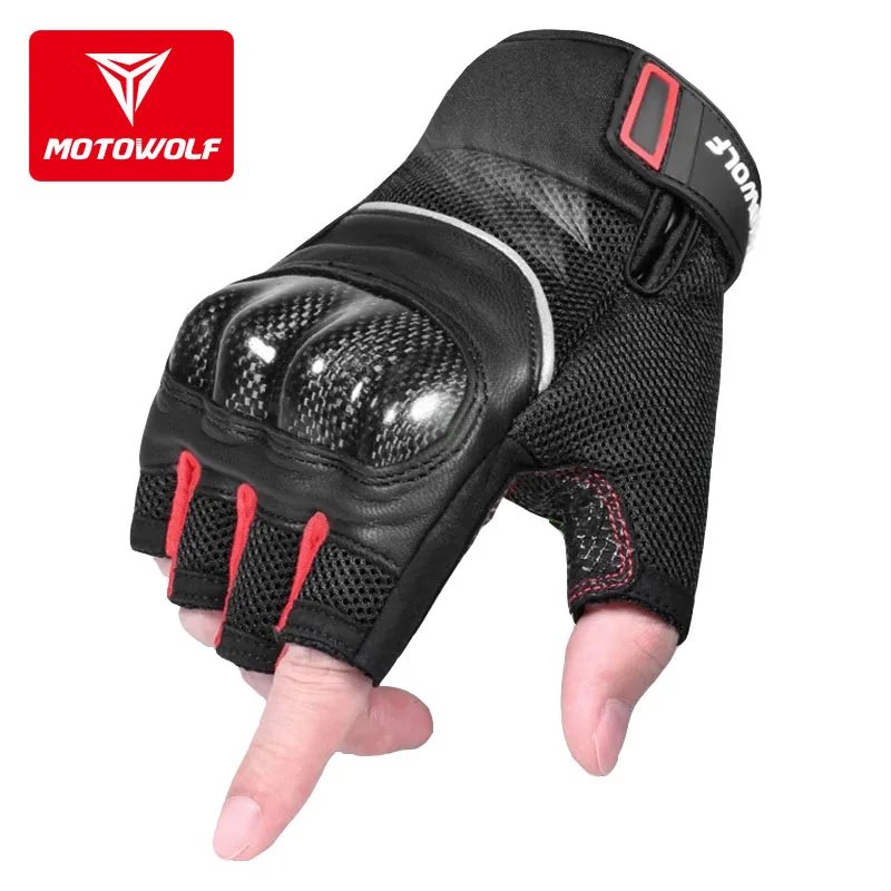 

Summer motorcycle Gloves Accessories Motorbike Breathable Cycling Fingerless Gloves Motocross Guantes Moto Luva Motociclista