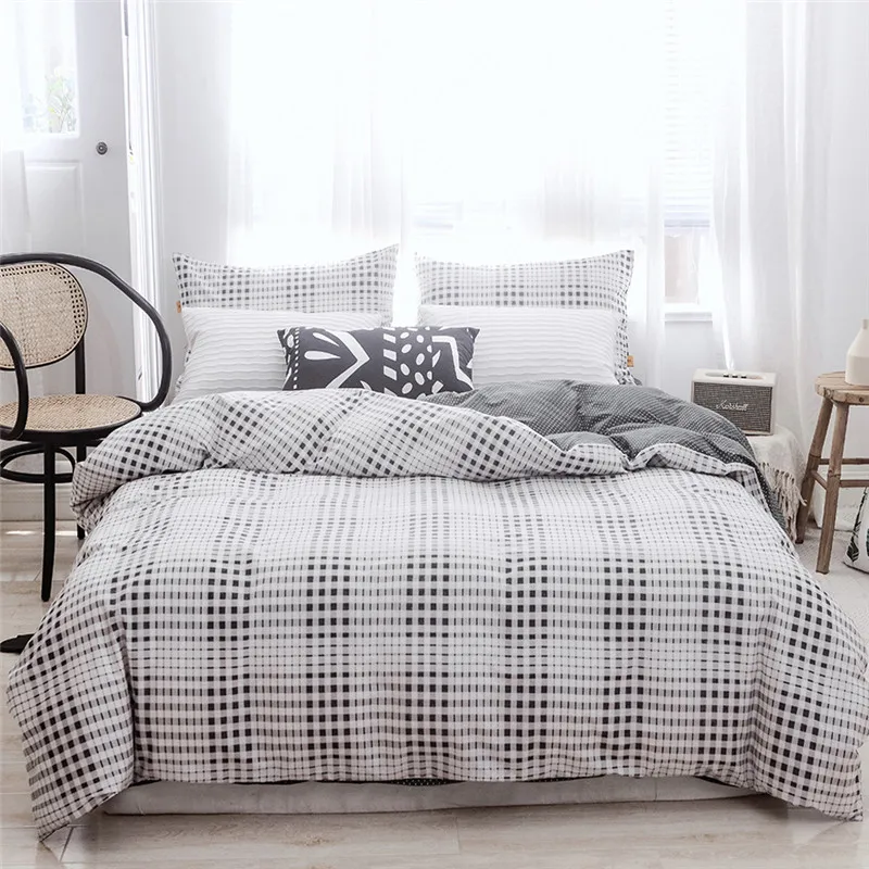 HM Life Duvet Cover Sets Simple Style Double Sided Bedding Sets 3Pcs/Set Soft Comfortable King Queen Twin Size Bedclothes
HM Life Duvet Cover Sets Simple Style Double Sided Bedding Sets 3Pcs/Set Soft Comfortable King Queen Twin Size Bedclothes