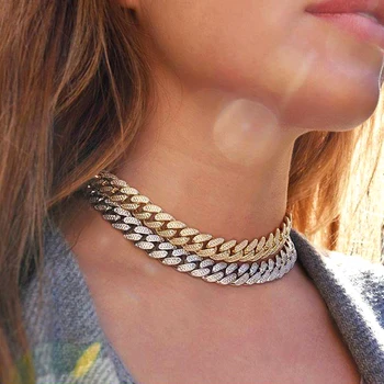 Iced Out Bling Cuban Link 12mm Miami Necklace Set 2 Row Full Zircon Hip Hop choker&Bracelet Leg Anklet Fashion Women Jewelry
Iced Out Bling Cuban Link 12mm Miami Necklace Set 2 Row Full Zircon Hip Hop choker&Bracelet Leg Anklet Fashion Women Jewelry