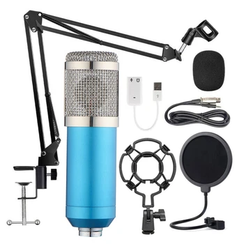 BM-800 Hanging Microphone Kit, Live Broadcast Recording Large Diaphragm Condenser Microphone Set (Blue)
BM-800 Hanging Microphone Kit, Live Broadcast Recording Large Diaphragm Condenser Microphone Set (Blue)