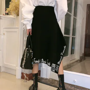TVVOVVIN 2020 New Fashion Spring Vintage Black Letter Harajuku Design Irregular Letter Skirt Knit High Waist Skirts ZA3030
TVVOVVIN 2020 New Fashion Spring Vintage Black Letter Harajuku Design Irregular Letter Skirt Knit High Waist Skirts ZA3030
