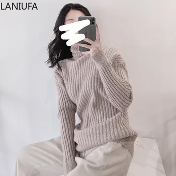 2019 Autumn Casual Women Sweater Knitted High Necked Long Sleeve Casual Loose Slim Office Sweaters Tops Women Sweater mujer P238 
2019 Autumn Casual Women Sweater Knitted High Necked Long Sleeve Casual Loose Slim Office Sweaters Tops Women Sweater mujer P238