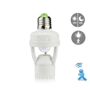 Smart Turn ON OFF E27 Lamp base holder For LED Light bulb PIR Motion sensor Wall switch 110V 220V EU US standard for Modern home
Smart Turn ON OFF E27 Lamp base holder For LED Light bulb PIR Motion sensor Wall switch 110V 220V EU US standard for Modern home