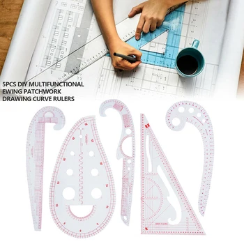 5pcs Curve Sewing Ruler Set Tailor Pattern Quilting Tools Multi-functional Plastic Sewing Ruler Cutting Tools DIY Garment Sewing
5pcs Curve Sewing Ruler Set Tailor Pattern Quilting Tools Multi-functional Plastic Sewing Ruler Cutting Tools DIY Garment Sewing