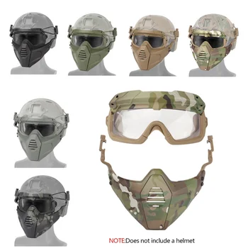 Airsoft Paintball Hunting Mask+Tactical Paintball Glasses Combat Camo Half Face Mask Military War Game Protective Face Masks
Airsoft Paintball Hunting Mask+Tactical Paintball Glasses Combat Camo Half Face Mask Military War Game Protective Face Masks