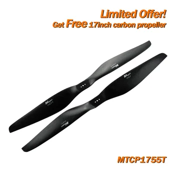 Maytech MTCP1755T 17*5.5 Inch CW & CCW Propeller in Pair Carbon Fiber Props with 4mm Center Hole T Type Propeller
Maytech MTCP1755T 17*5.5 Inch CW & CCW Propeller in Pair Carbon Fiber Props with 4mm Center Hole T Type Propeller