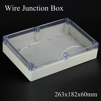 263x182x60mm ABS IP65 Waterproof Plastic Wire Junction Box Clear Distribution Enclosure Project Case Electronic Transparent
263x182x60mm ABS IP65 Waterproof Plastic Wire Junction Box Clear Distribution Enclosure Project Case Electronic Transparent