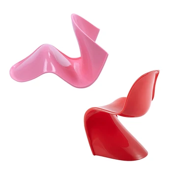 FBIL-2 Pcs 1/6 Dollhouse Miniature Furniture Plastic "S" Shape Chair, Red & Pink 
FBIL-2 Pcs 1/6 Dollhouse Miniature Furniture Plastic "S" Shape Chair, Red & Pink
