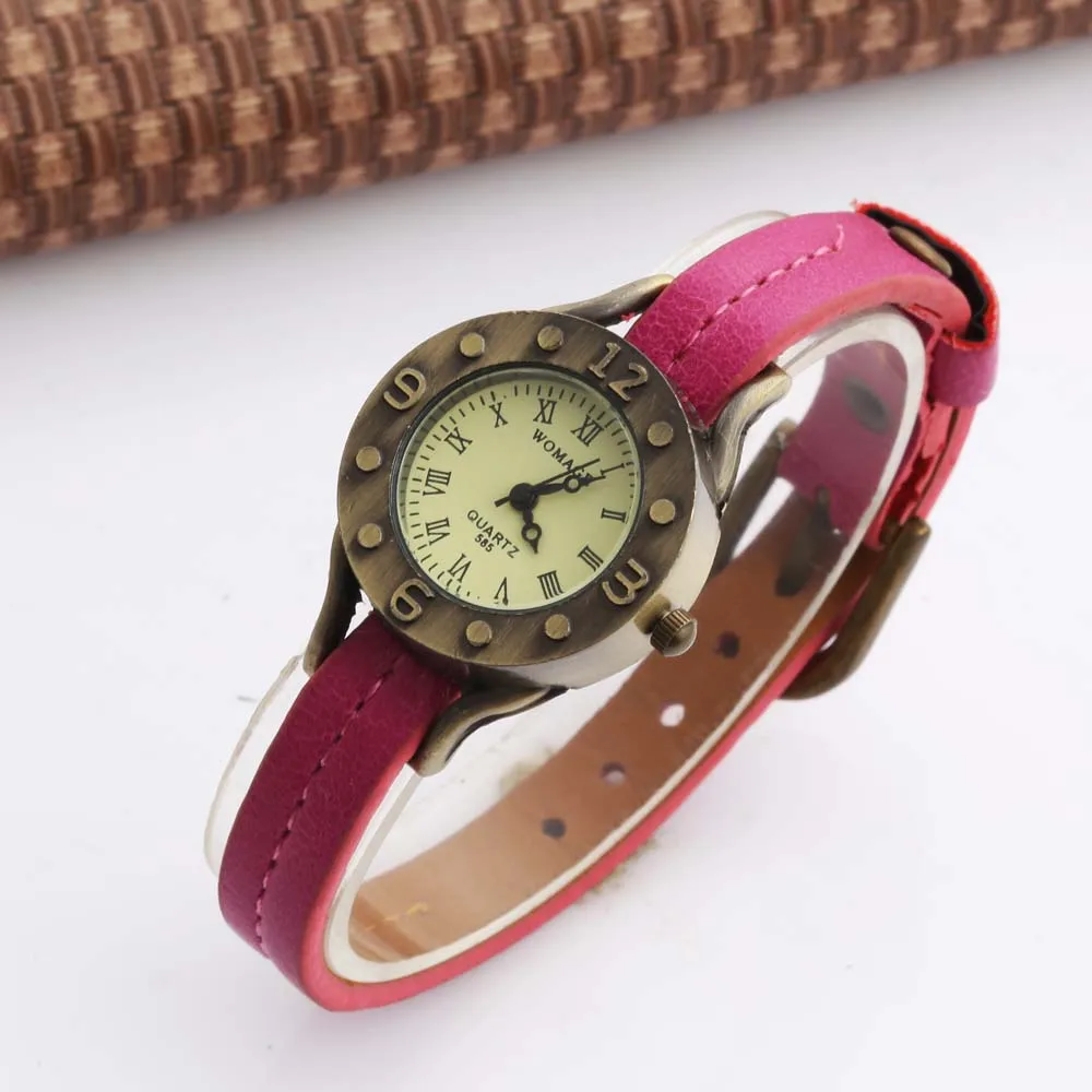 

WOMAGE Ladies Watches Fashion Vintage Watches Women Leather Band Quartz Watch Roma Watch Montre Femme Hodinky reloj mujer