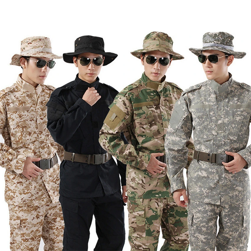 11Colors Hight Quality Unisex Army Suit Jacket Pants Military Hunting Soldier Uniforms Tactical Combat WW2 Camouflage Clothing
11Colors Hight Quality Unisex Army Suit Jacket Pants Military Hunting Soldier Uniforms Tactical Combat WW2 Camouflage Clothing