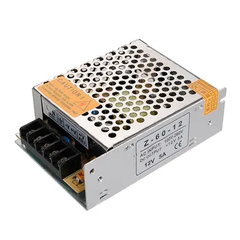 Smuxi 60W Switching Power Supply LED Driver Lighting Transformer AC110-220V To DC12V 5A For LED Strip Light Display
Smuxi 60W Switching Power Supply LED Driver Lighting Transformer AC110-220V To DC12V 5A For LED Strip Light Display