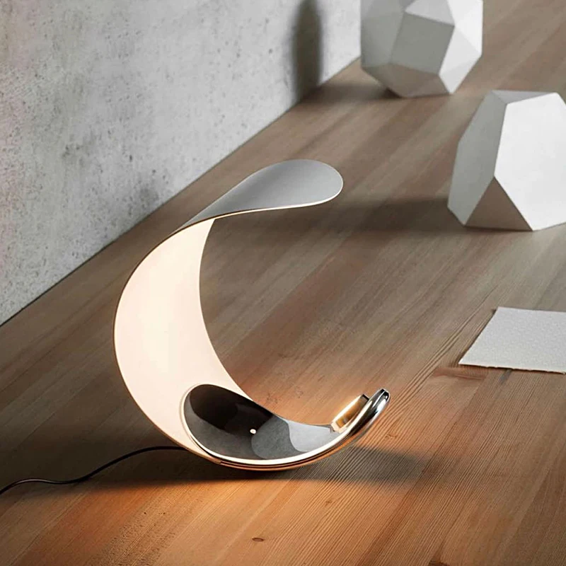

Italy Table Lamp Moon Modeling Art Design Dimming Lamp for Living Room Study Bedroom Bedside Decor Led Night Light