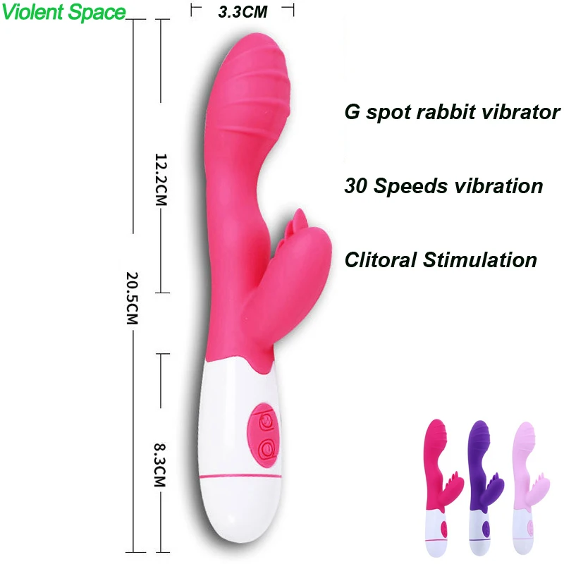 Вибратор Кролик точки G 30 скоростей для женщин волшебная палочка вагинальный