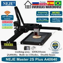 NEJE Master 2s Plus N40630/A40640 CNC Laser Engraver Cutter Wood Cutting Crave Machine Metal Mark Tool Lightburn LaserGRBL App 
NEJE Master 2s Plus N40630/A40640 CNC Laser Engraver Cutter Wood Cutting Crave Machine Metal Mark Tool Lightburn LaserGRBL App
