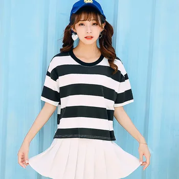 Summer Harajuku Casual Loose Shirts 2019 Women Short Sleeve Tee Tops Stripe Printed Blouses
Summer Harajuku Casual Loose Shirts 2019 Women Short Sleeve Tee Tops Stripe Printed Blouses