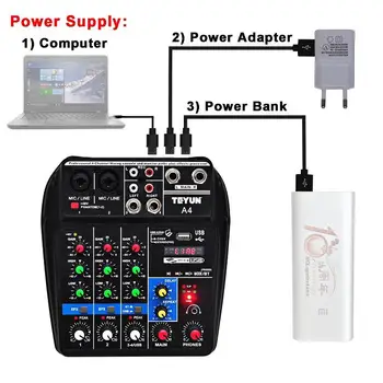 4 Channels Audio Mixer For Stage Performance Sound Mixing Console With Bluetooth Record Family K Songs 
4 Channels Audio Mixer For Stage Performance Sound Mixing Console With Bluetooth Record Family K Songs