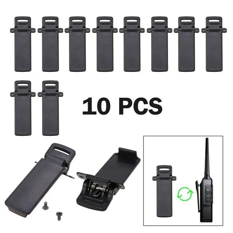 10pcs Walkie Talkie Spare Part Back Belt Clip for Baofeng 2-way Radio UV5R For Baofeng intercom UV5R / 5RA / 5R + / 5RB / 5RC
10pcs Walkie Talkie Spare Part Back Belt Clip for Baofeng 2-way Radio UV5R For Baofeng intercom UV5R / 5RA / 5R + / 5RB / 5RC