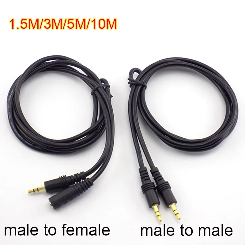 1.5/3/5/10M DC 3.5mm RCA Stereo Audio Male jack to Male to Female Extension Cable Cord For Headphone MP3/4 TV Computer Connector
1.5/3/5/10M DC 3.5mm RCA Stereo Audio Male jack to Male to Female Extension Cable Cord For Headphone MP3/4 TV Computer Connector