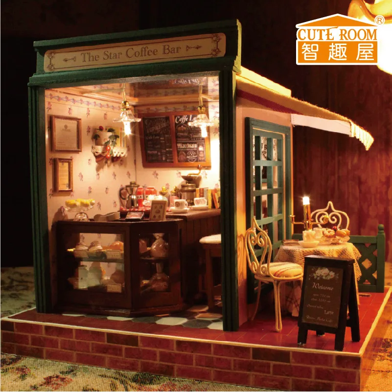 Cute room diy Hut Coffee Architecture House Handmade Cabin Handmade Assembled Model Romantic Birthday Gift
Cute room diy Hut Coffee Architecture House Handmade Cabin Handmade Assembled Model Romantic Birthday Gift