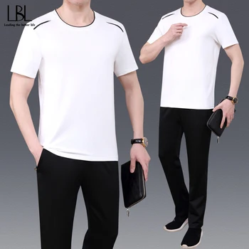 Summer Tracksuit Men Middle-age Leisure Suits Sportswear T Shirts + Long Pants 2 Pieces Set 2020 Fitness Clothing Plus Size 5XL
Summer Tracksuit Men Middle-age Leisure Suits Sportswear T Shirts + Long Pants 2 Pieces Set 2020 Fitness Clothing Plus Size 5XL