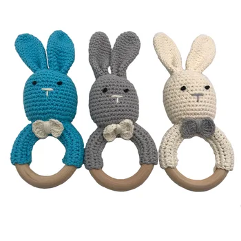 New Baby Teething Ring Crochet Rabbit Chew Teether Safe Wooden Teether Natural Newborn Bunny Sensory Bracelet Toys Gift
New Baby Teething Ring Crochet Rabbit Chew Teether Safe Wooden Teether Natural Newborn Bunny Sensory Bracelet Toys Gift