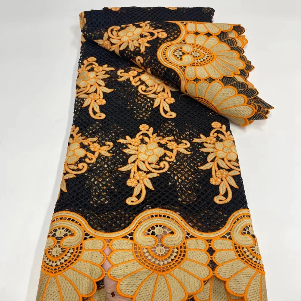 Wedding Latest African Laces Fabric High Quality Nigerian Lace Fabrics 5 yards Embroidery Guipure Cord French Lace Fabric
Wedding Latest African Laces Fabric High Quality Nigerian Lace Fabrics 5 yards Embroidery Guipure Cord French Lace Fabric