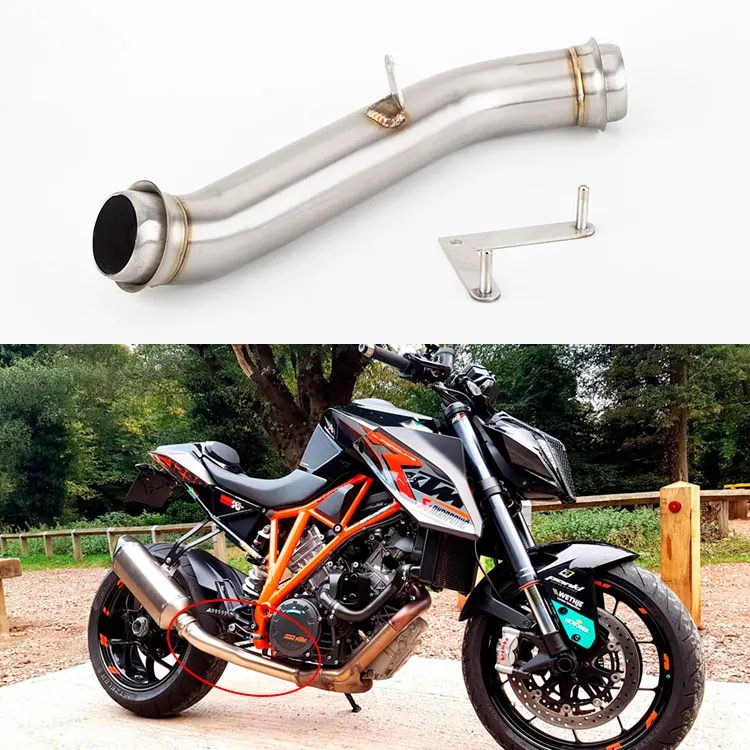 Для KTM 1290 Super Duke R 2014 2015 2016 катализатор выхода удалить Decat труба выхлопная мотоцикла