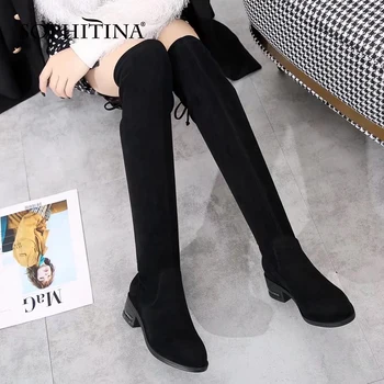 SOPHITINA Women Boots New Handmade Round Toe Square Middle Heels Ladies Black Over-the-Knee Boots Fashion Sexy Women Shoes SC843
SOPHITINA Women Boots New Handmade Round Toe Square Middle Heels Ladies Black Over-the-Knee Boots Fashion Sexy Women Shoes SC843