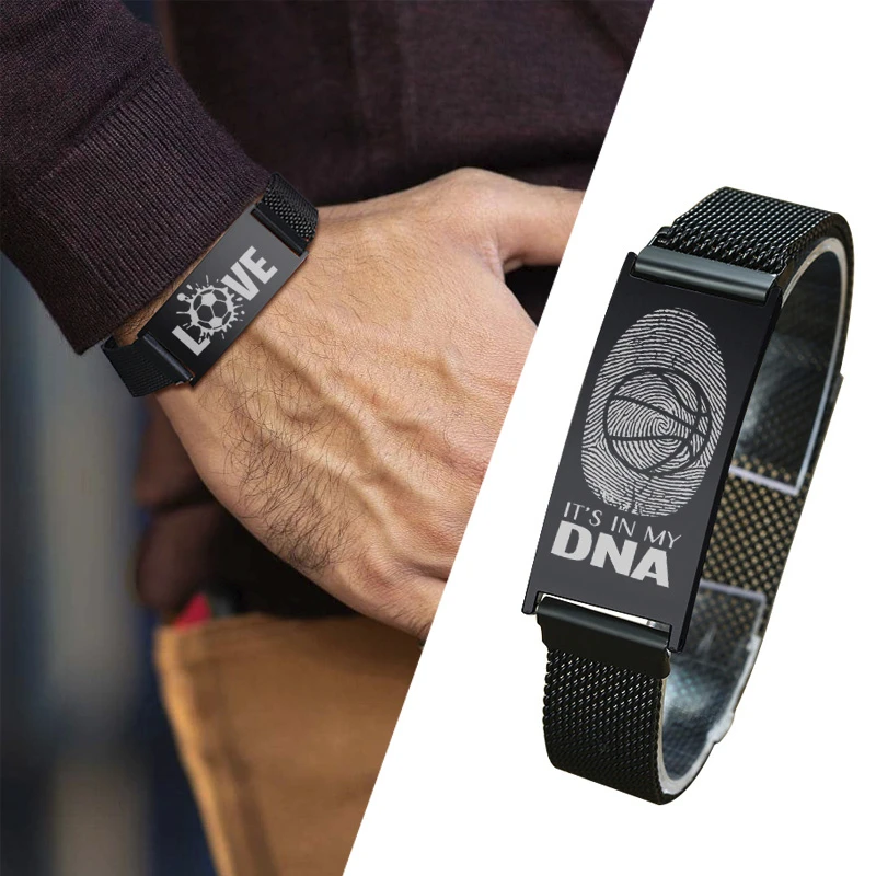 MEN STAINLESS STEEL STRETCH MESH ID BRACELET FOR UNISEX JEWELRY PERSONALIZED ENGRAVING FITS ANY WRIST
MEN STAINLESS STEEL STRETCH MESH ID BRACELET FOR UNISEX JEWELRY PERSONALIZED ENGRAVING FITS ANY WRIST