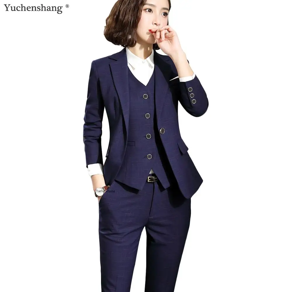Winter Fall Autumn women pant suit OL formal business slim full sleeve blazer vest and trousers sets work wear suits
Winter Fall Autumn women pant suit OL formal business slim full sleeve blazer vest and trousers sets work wear suits