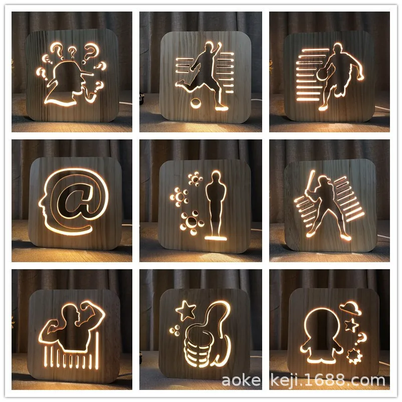 2019 New Style Wood 3D Lamp Figure Image Small Night Lamp Decoration Atmosphere Gift Creative LED Light
2019 New Style Wood 3D Lamp Figure Image Small Night Lamp Decoration Atmosphere Gift Creative LED Light