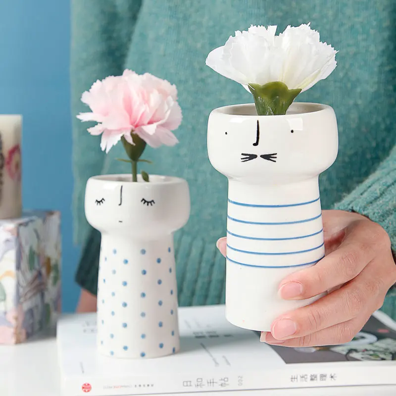 Doll Couple Vase White Ceramic Flower Pot Flower Basket Flower Vase Decoration Home Nordic Decoration
Doll Couple Vase White Ceramic Flower Pot Flower Basket Flower Vase Decoration Home Nordic Decoration