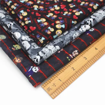 45*140cm Patchwork cartoon horror print polyester cotton mask fabric for Sewing Dress Cloth Making DIY Cushion Cover 783
45*140cm Patchwork cartoon horror print polyester cotton mask fabric for Sewing Dress Cloth Making DIY Cushion Cover 783