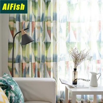 Color Geometric Image Linen Printing Delicate Curtains American Style Suitable For Living Room Bedroom Blackout Curtains M188-4
Color Geometric Image Linen Printing Delicate Curtains American Style Suitable For Living Room Bedroom Blackout Curtains M188-4